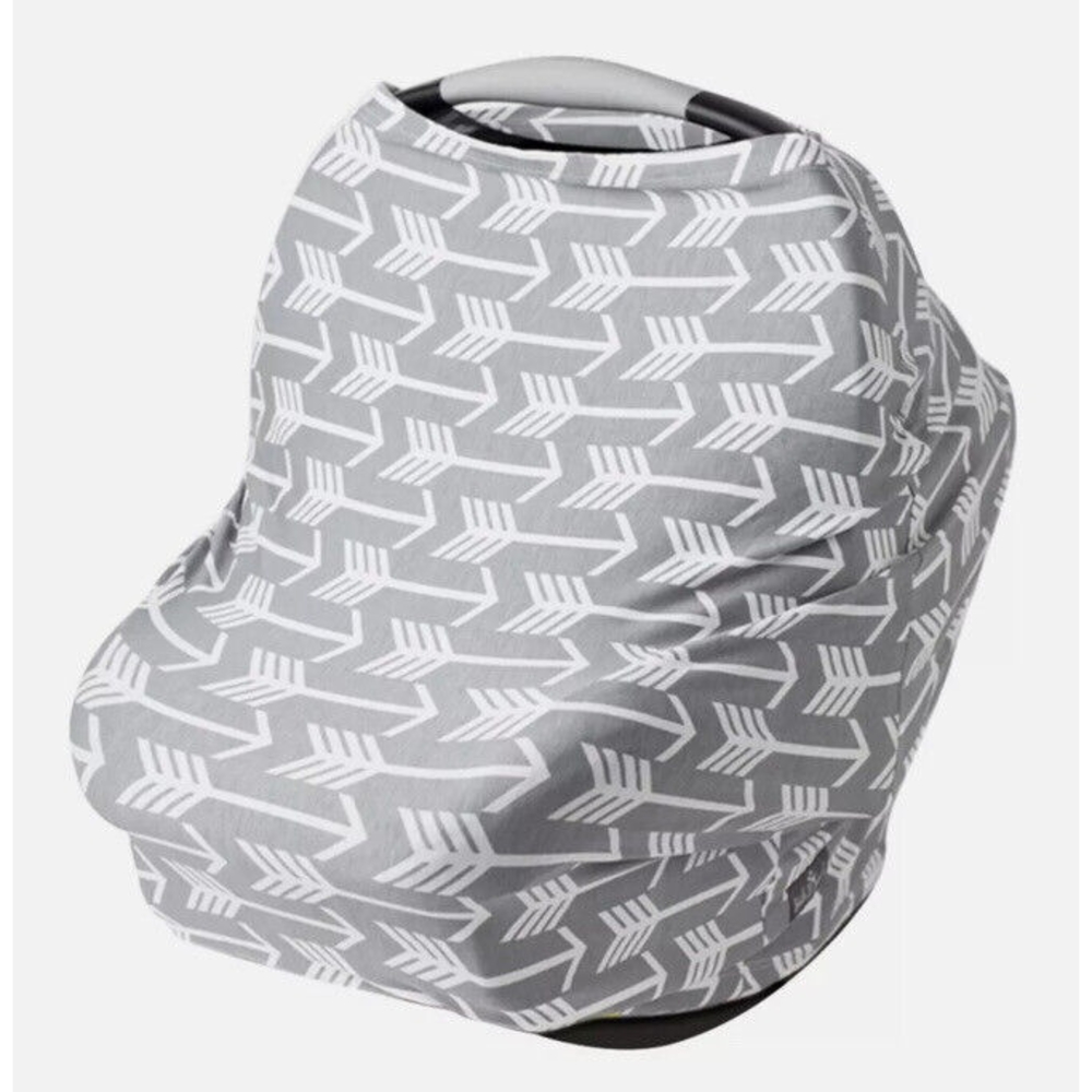 Baby Car Seat Cover Breastfeeding Multi-Use Canopy Infant Stretchy Arrow Pattern